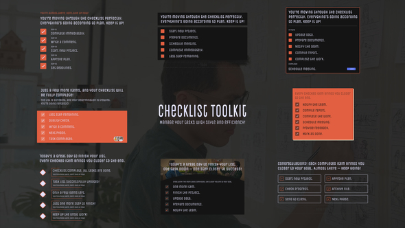 Checklist Toolkit Elements template preview