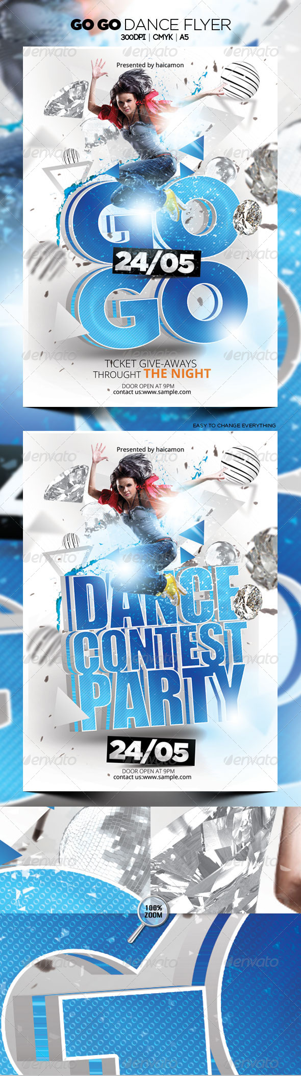 Go Go Dance Flyer - Clubs & Parties Events