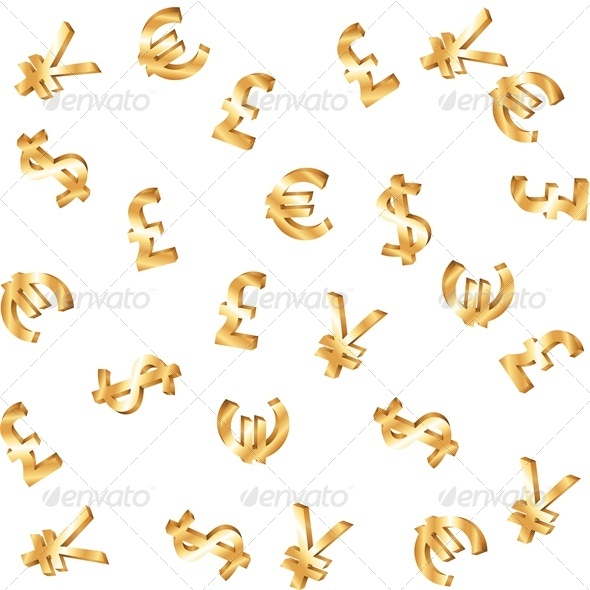 Currency Symbols Seamless Background - Backgrounds Business