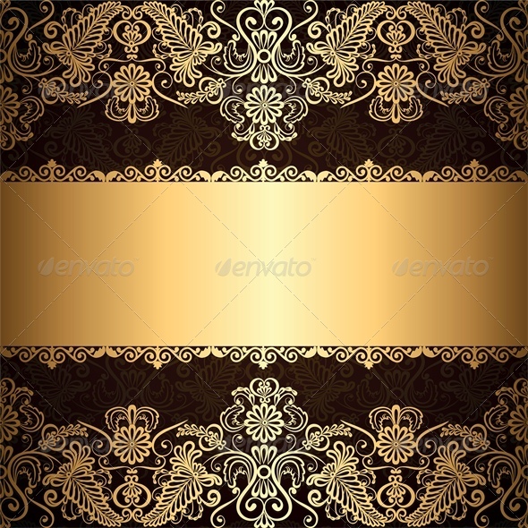 Background with Gold Jewelry Frame - Backgrounds Decorative