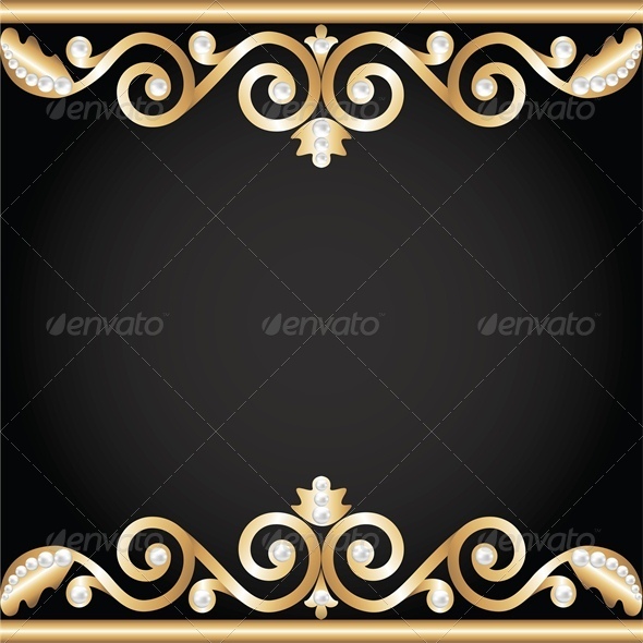 Background with Gold Jewelry Frame - Backgrounds Decorative