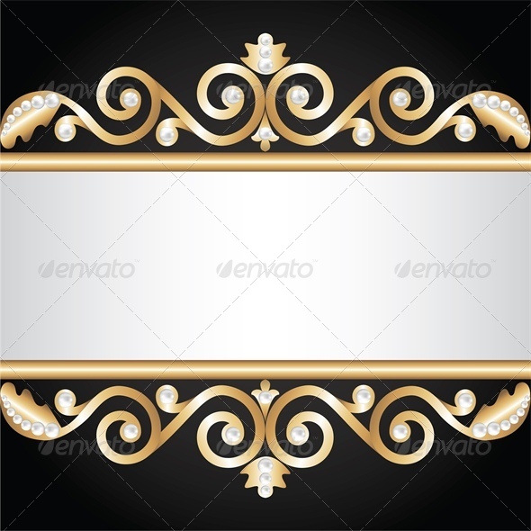Background with Gold Jewelry Frame - Backgrounds Decorative