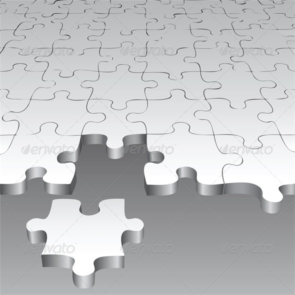 Background with Puzzle Pieces - Concepts Business