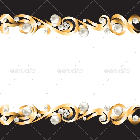 Background with Gold Jewelry Frame - Backgrounds Decorative