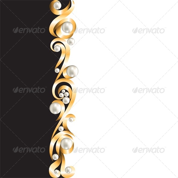 Background with Gold Jewelry Frame - Backgrounds Decorative