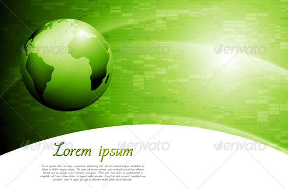 Green Colourful Tech Vector Background - Backgrounds Decorative