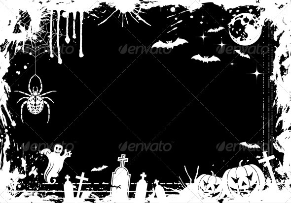 Grunge Halloween Frame - Halloween Seasons/Holidays