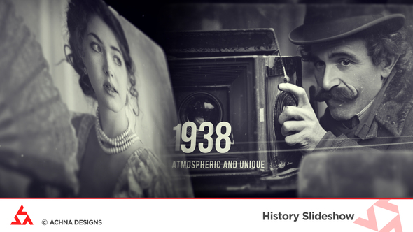 History Slideshow Video Displays template preview