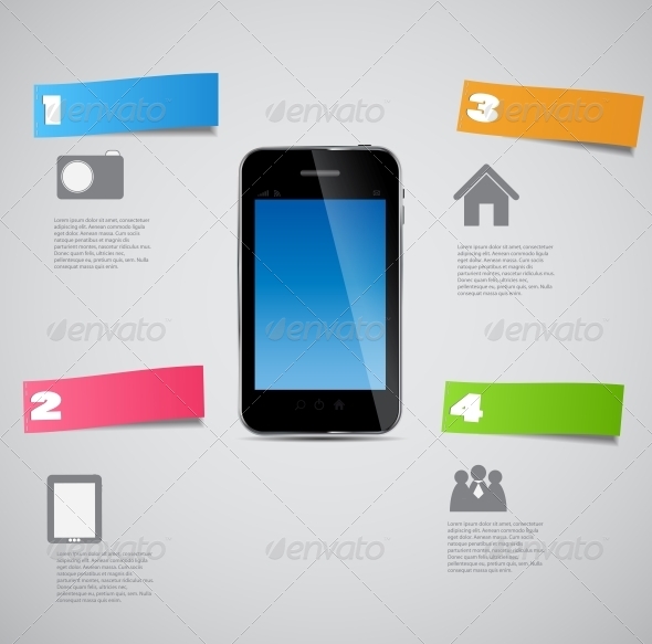 Infographic Template Business Vector Illustration - Web Technology
