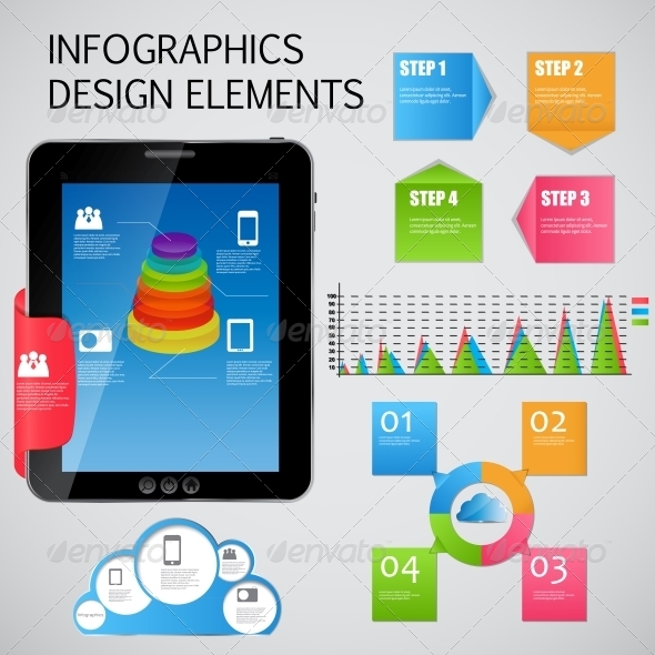 Infographic Template Business Vector Illustration - Web Technology