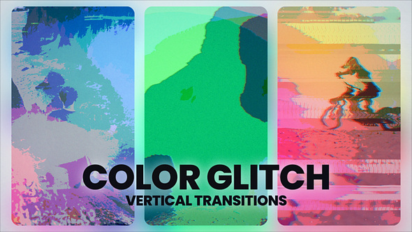 Color Glitch Transitions Elements template preview