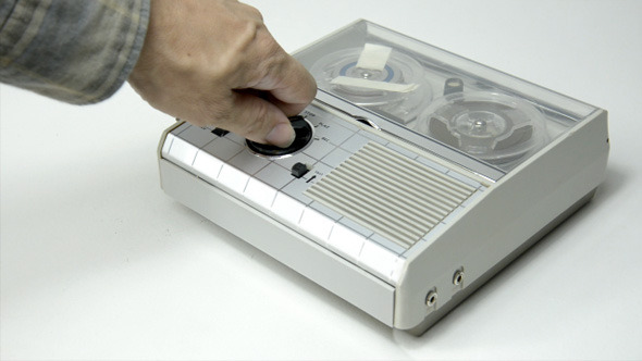 Mini Old Tape Recorder 03, Stock Footage