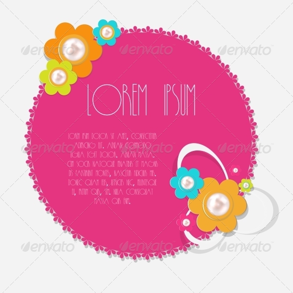 Frame in Retro Vintage Background. - Flowers & Plants Nature