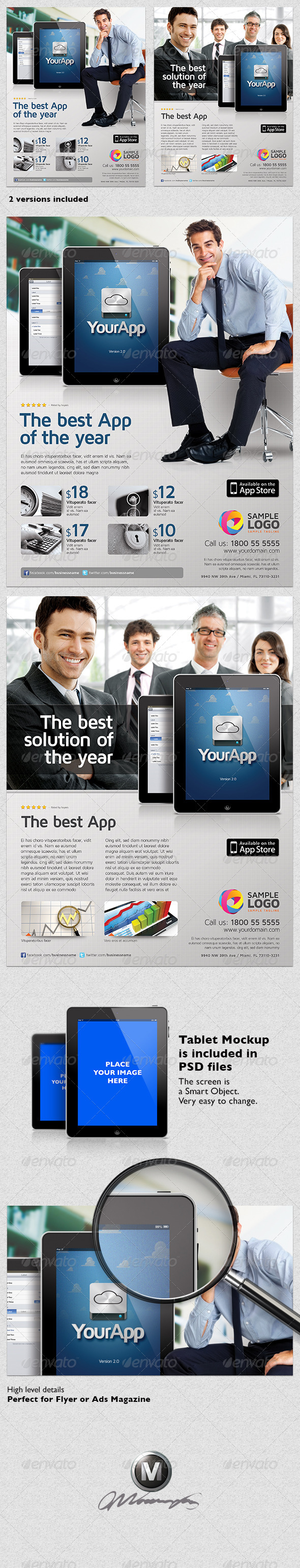 Multipurpose Mobile App Flyer Template Vol.02 - Commerce Flyers