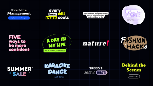 Social Media Titles Titles template preview