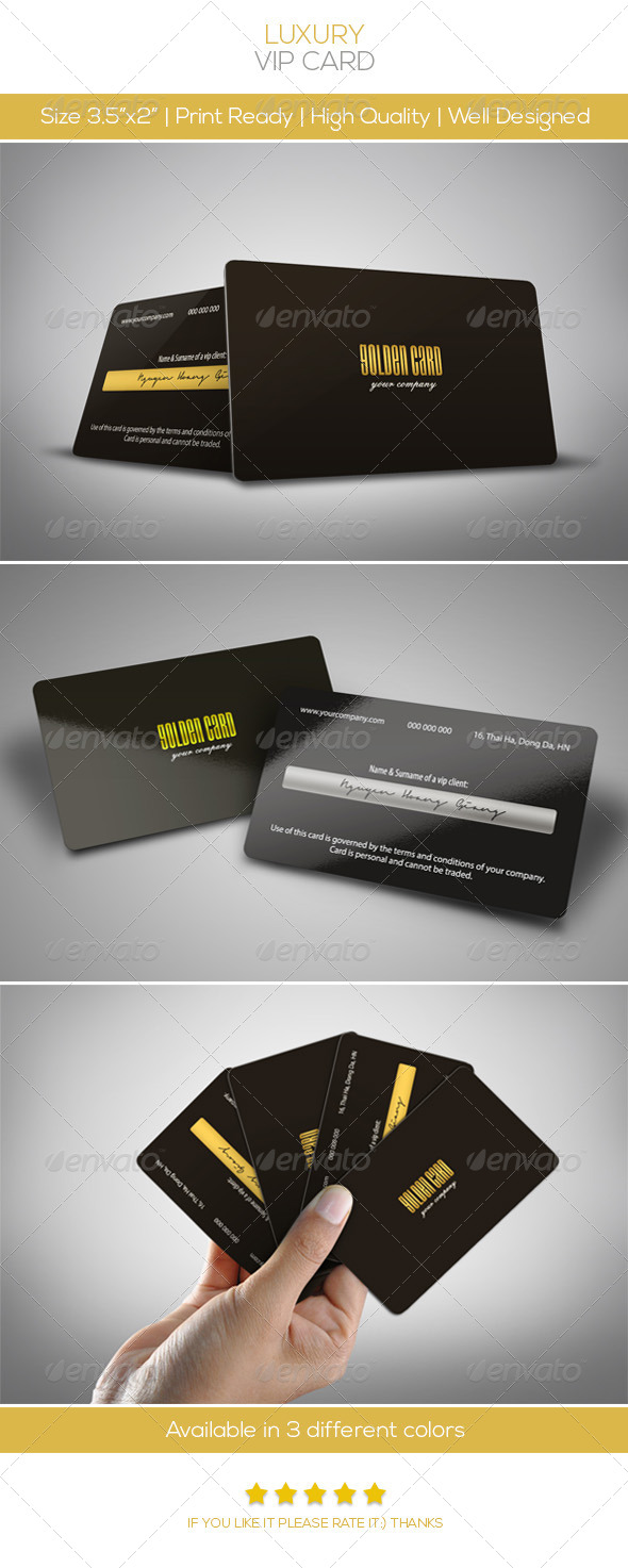 Luxury Vip Card - Loyalty Cards Cards & Invites