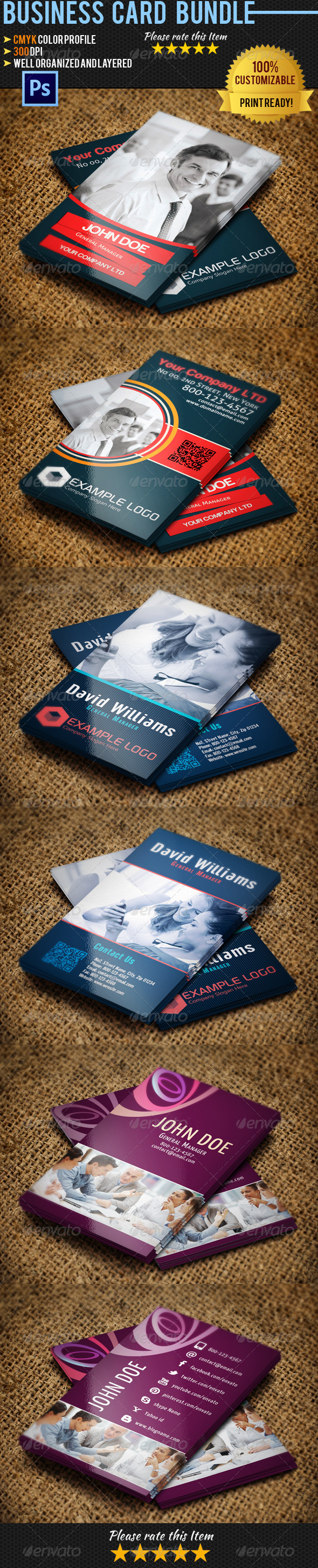 Corporate Business Card Bundle 06 - Corporate Business Cards