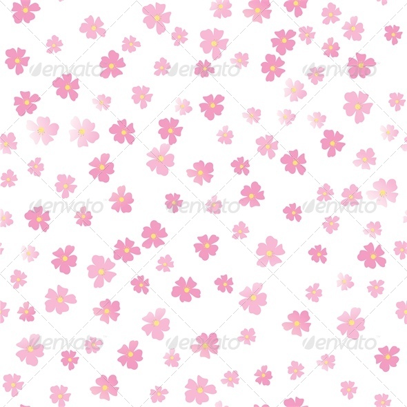 Pink Flowers - Flourishes / Swirls Decorative