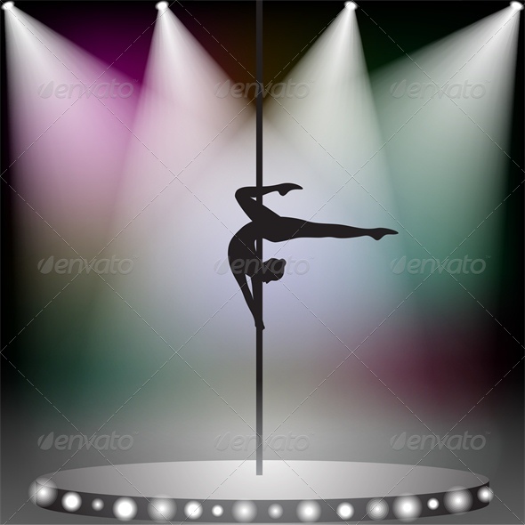 Pole Dancer on Stage - Sports/Activity Conceptual
