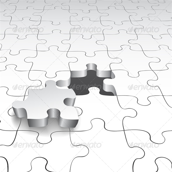 Background with Puzzle Pieces - Man-made Objects Objects