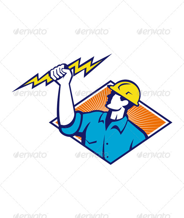 Electrician Construction Worker - People Characters