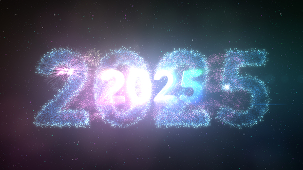 2025 New Year Intro Logo Stings template preview
