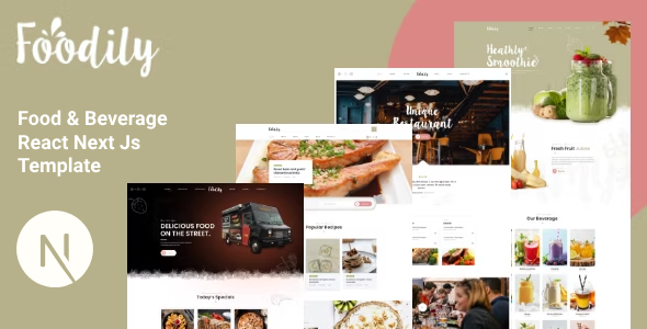 Foodily - Food and Beverage Shop React Next Js Template