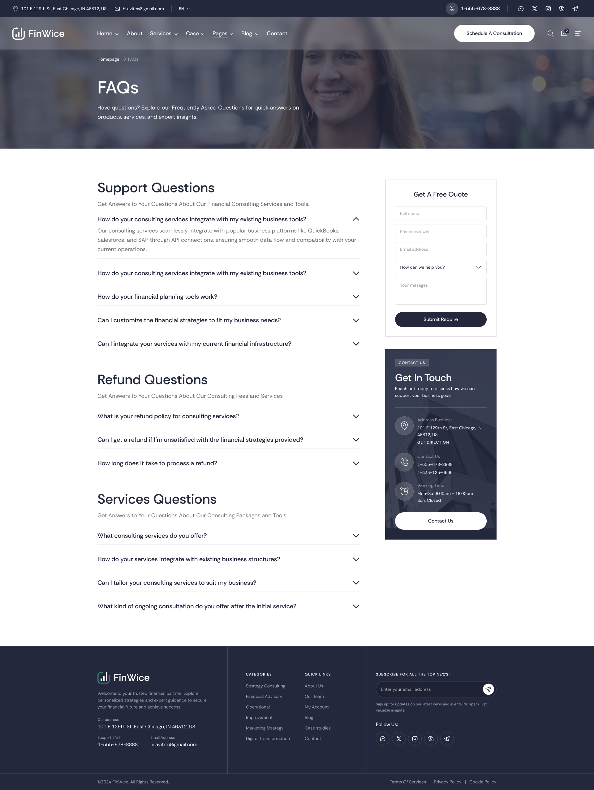 FinWice - Business & Finance Consulting Figma Template by Avitex ...