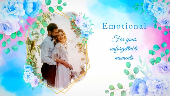 Emotional Wedding Slideshow Video Displays template preview