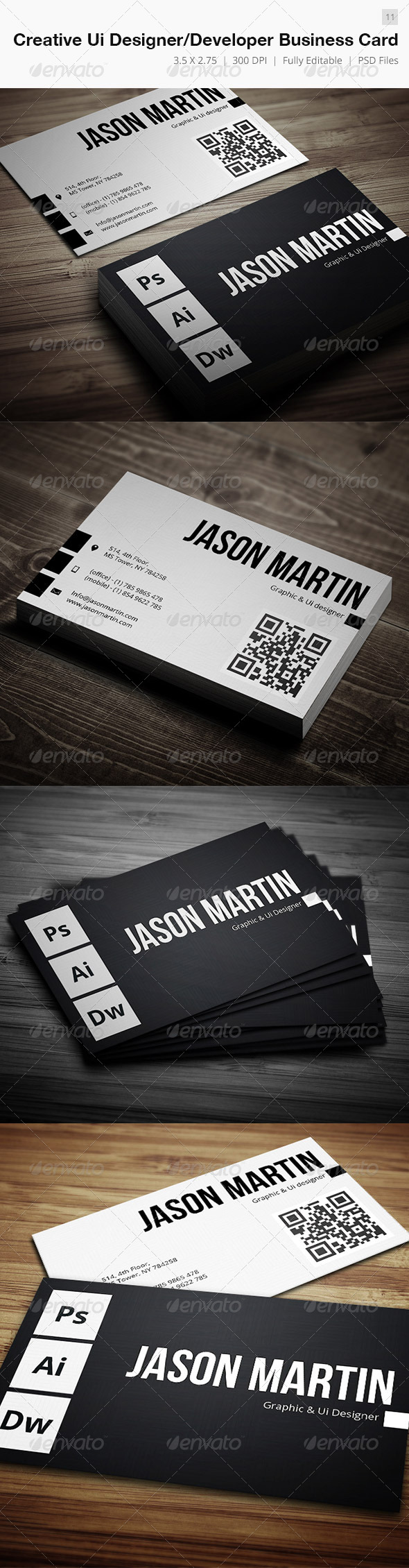 Creative Ui Designer Developer Business Card - 11 - Creative Business Cards