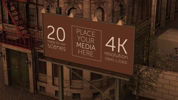 City Billboards Mock-Up Pack Video Displays template preview