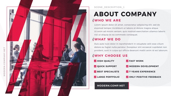 Modern Company Presentation Video Displays template preview