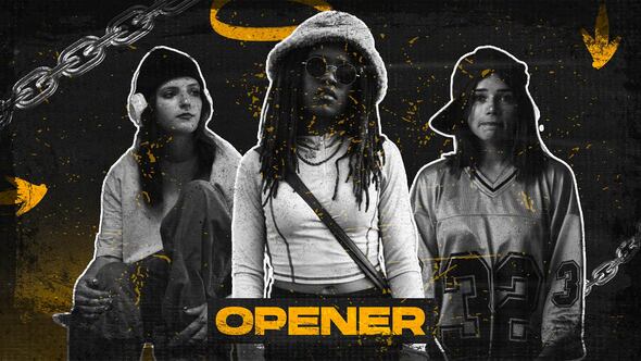 Creative Grunge Opener | MOGRT Premiere Pro template preview
