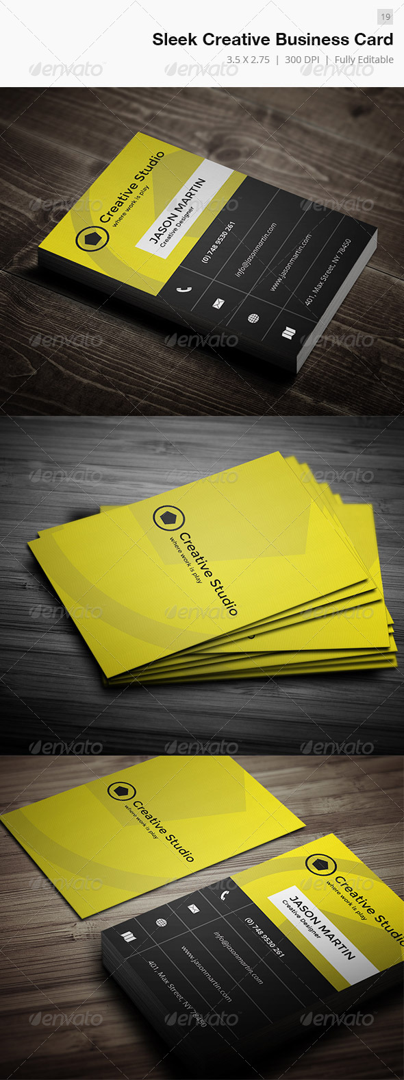 Sleek Creative Business Card - 19 - Corporate Business Cards