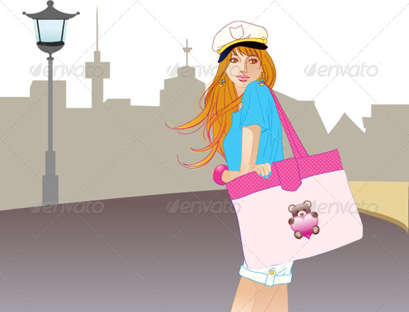 City Fashion Girl - People Characters