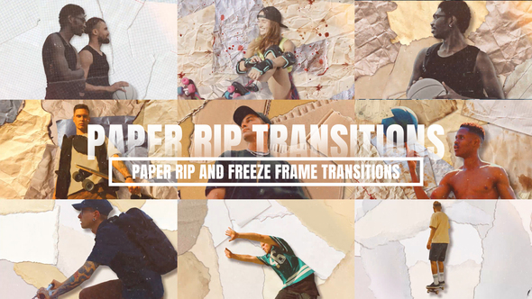 Paper Rip and Freeze Frame Transitions Elements template preview