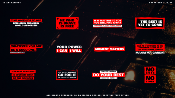 Creative Text Titles Titles template preview