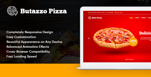 Butazzo Pizza - Restaurant & Pizza One Page HTML Template