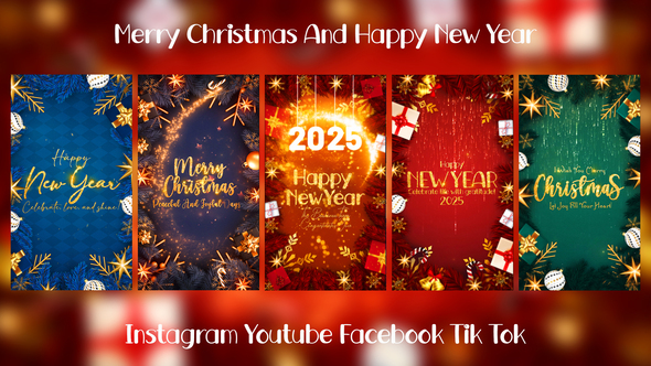 Christmas Vertical & Christmas Reel Openers template preview