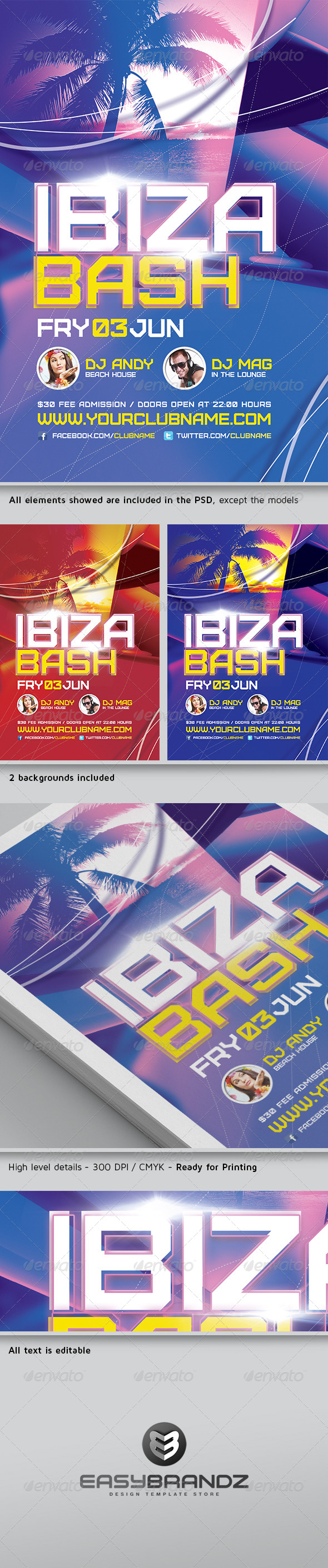 Ibiza Bash Flyer Template - Events Flyers