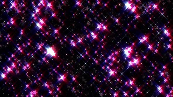 4k Glowing Stars Overlay