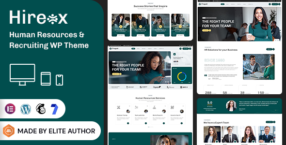 Hireox - Human Resources & Recruiting WordPress Theme by ThemeHt ...