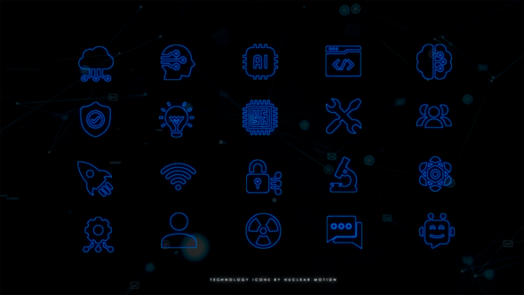 Technology Icons Elements template preview