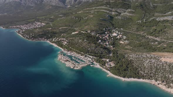 Aerial View of the Sea Coast of Croatia