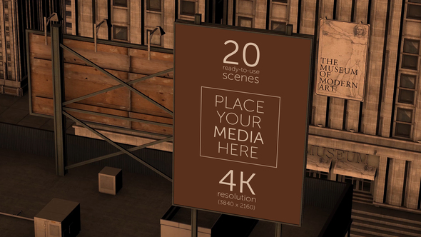 City Billboards Mock-Up Pack Premiere Pro template preview