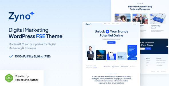 Zyno – Digital Marketing Agency FSE WordPress Theme