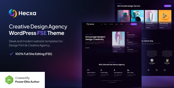 Hecxa – Creative Design Agency FSE WordPress Theme