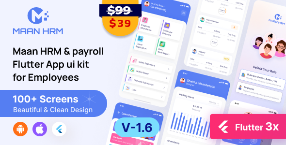 Maan I HRM Employee Flutter UI Kit