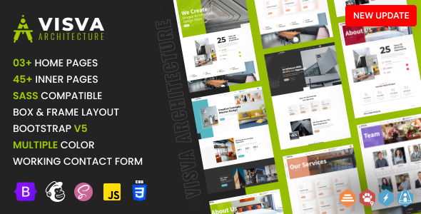 Visva - Architect & Interior Design Bootstrap 5 HTML Template by DexignZone