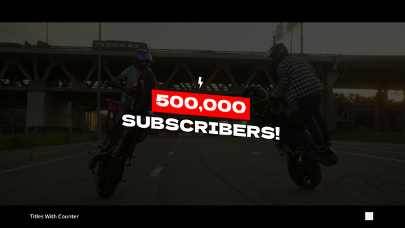 Titles With Counter | AE Titles template preview